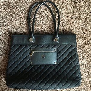 Knomo London Black  Quilted School Work Laptop Bag